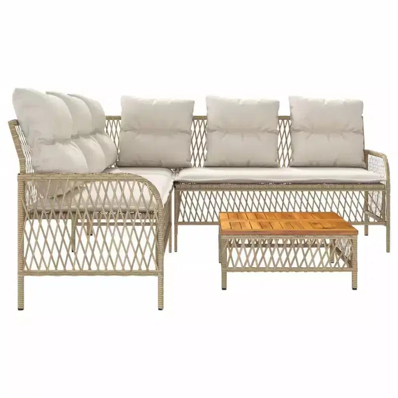 vidaXL Set Divani da Giardino con Cuscini Arredo Esterno 2 Pezzi in Polirattan