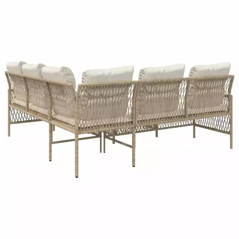vidaXL Set Divani da Giardino con Cuscini Arredo Esterno 2 Pezzi in Polirattan