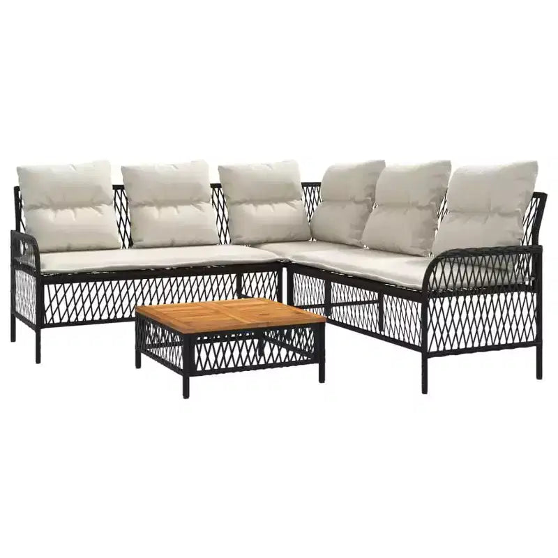 vidaXL Set Divani da Giardino con Cuscini Arredo Esterno 2 Pezzi in Polirattan