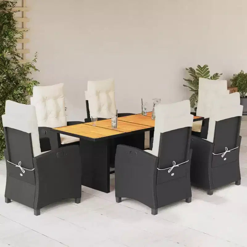 vidaXL Set da pranzo da giardino con cuscini, vari colori