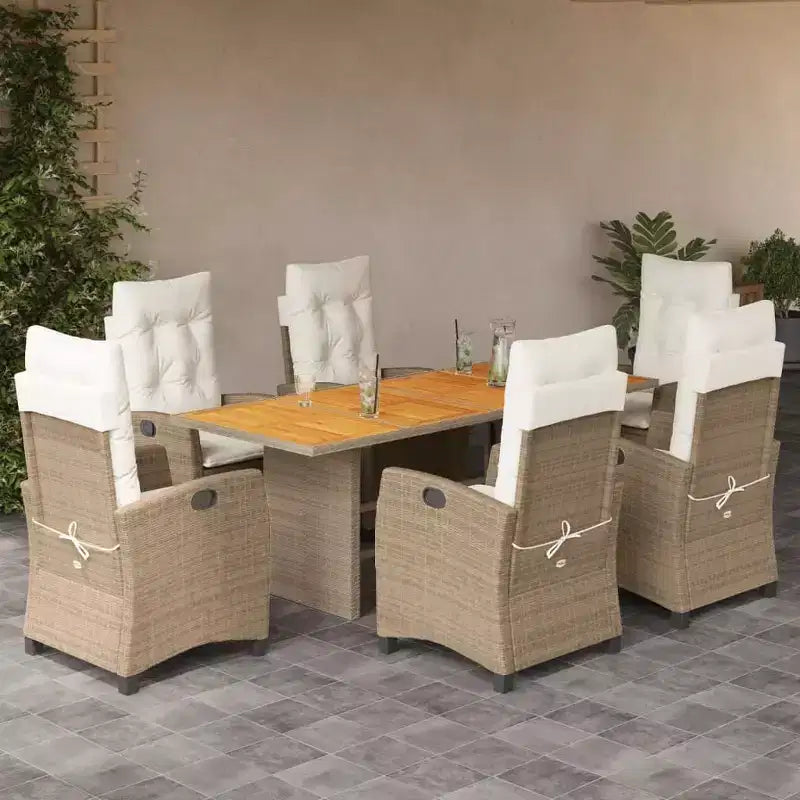 vidaXL Set da pranzo da giardino con cuscini, vari colori