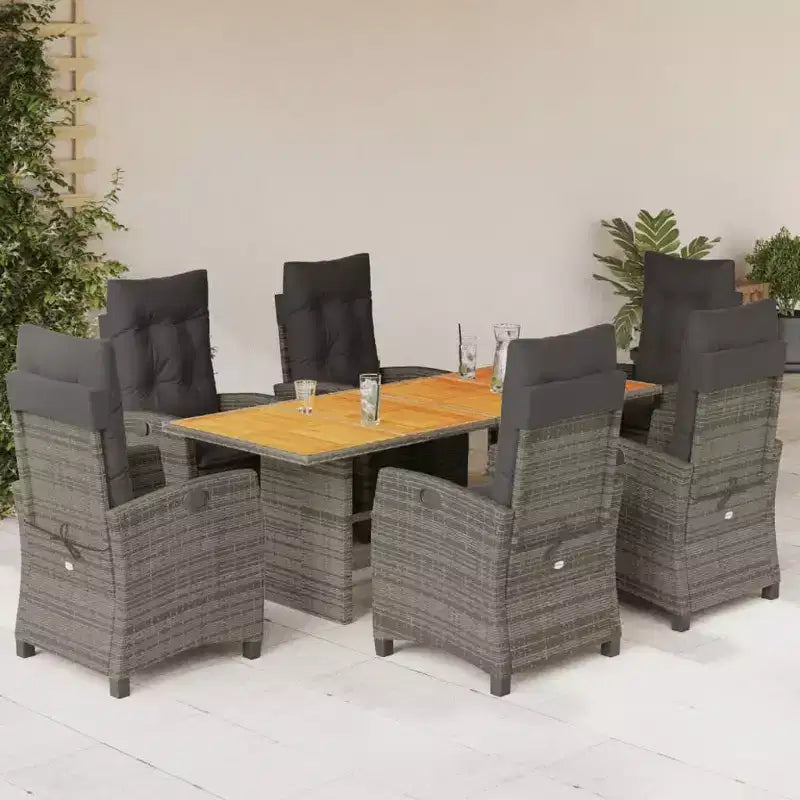 vidaXL Set da pranzo da giardino con cuscini, vari colori