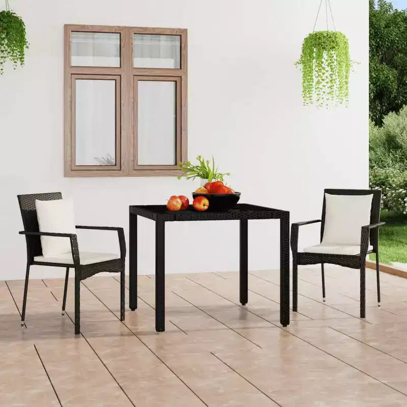 vidaXL Set sedie da giardino per esterni con cuscini - Poly Rattan - Diversi colori