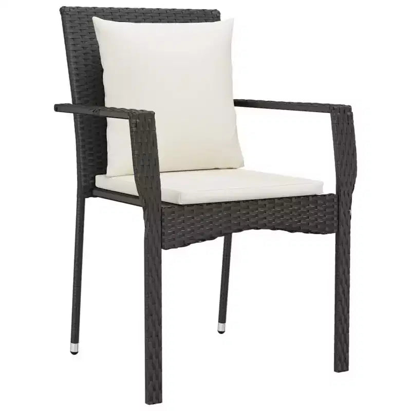 vidaXL Set sedie da giardino per esterni con cuscini - Poly Rattan - Diversi colori
