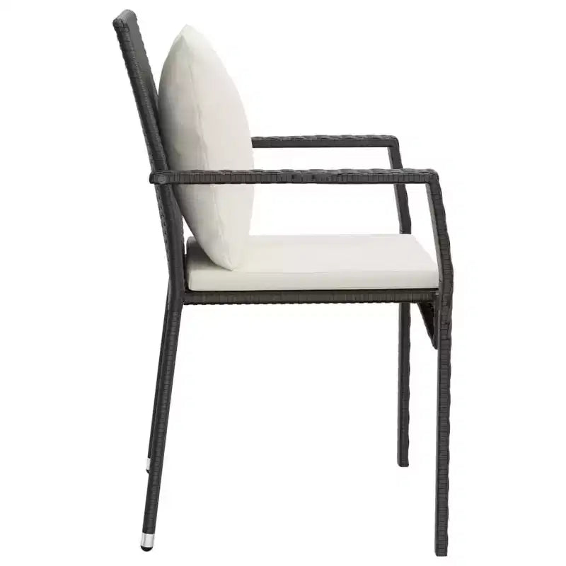 vidaXL Set sedie da giardino per esterni con cuscini - Poly Rattan - Diversi colori