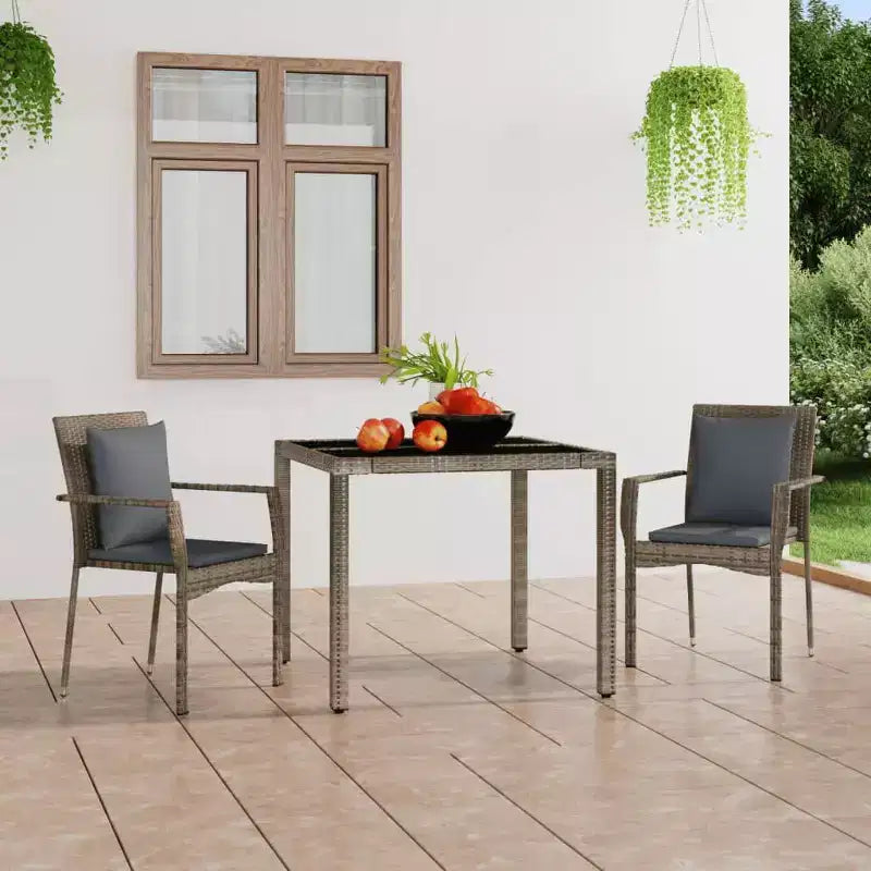 vidaXL Set sedie da giardino per esterni con cuscini - Poly Rattan - Diversi colori