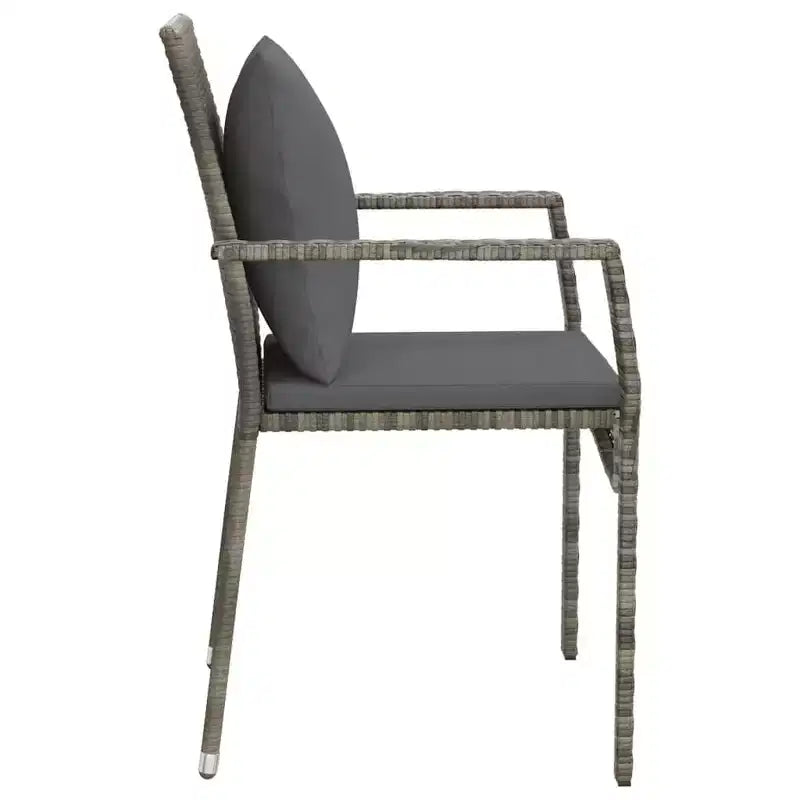 vidaXL Set sedie da giardino per esterni con cuscini - Poly Rattan - Diversi colori