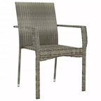 vidaXL Set sedie da giardino per esterni con cuscini - Poly Rattan - Diversi colori