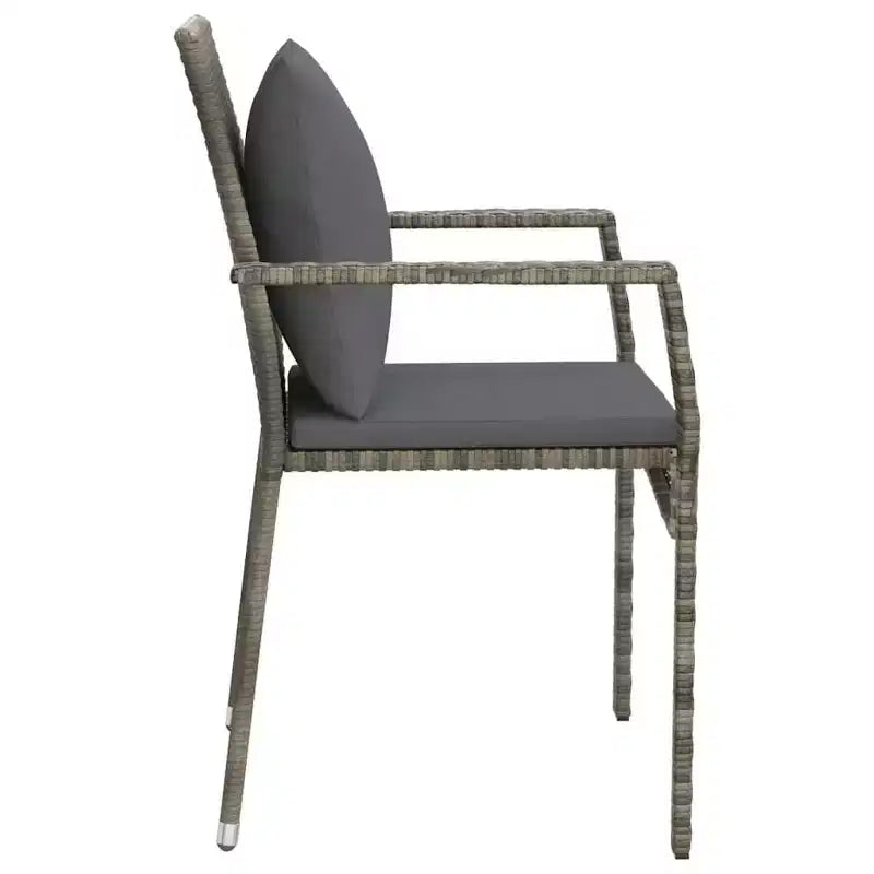 vidaXL Set sedie da giardino per esterni con cuscini - Poly Rattan - Diversi colori