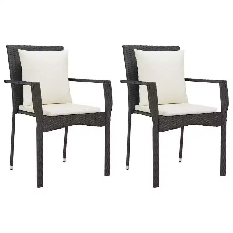 vidaXL Set sedie da giardino per esterni con cuscini - Poly Rattan - Diversi colori