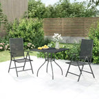 vidaXL Set da pranzo moderno da patio in acciaio color antracite