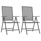vidaXL Set da pranzo moderno da patio in acciaio color antracite