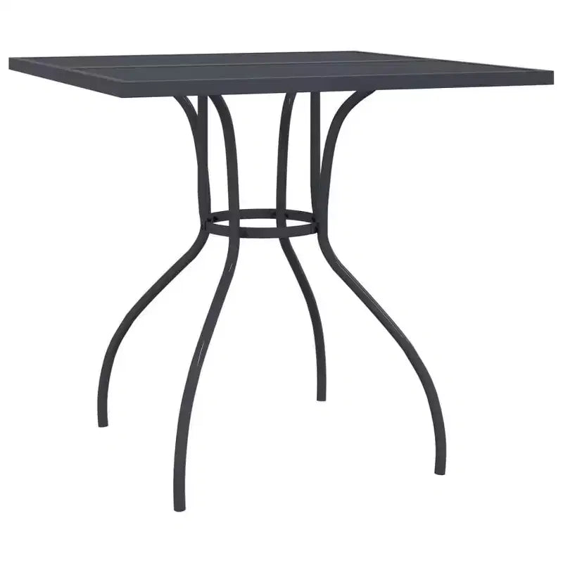 vidaXL Set da pranzo moderno da patio in acciaio color antracite