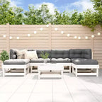 vidaXL Set Lounge da Esterno con Cuscini - Legno Massello Rustico