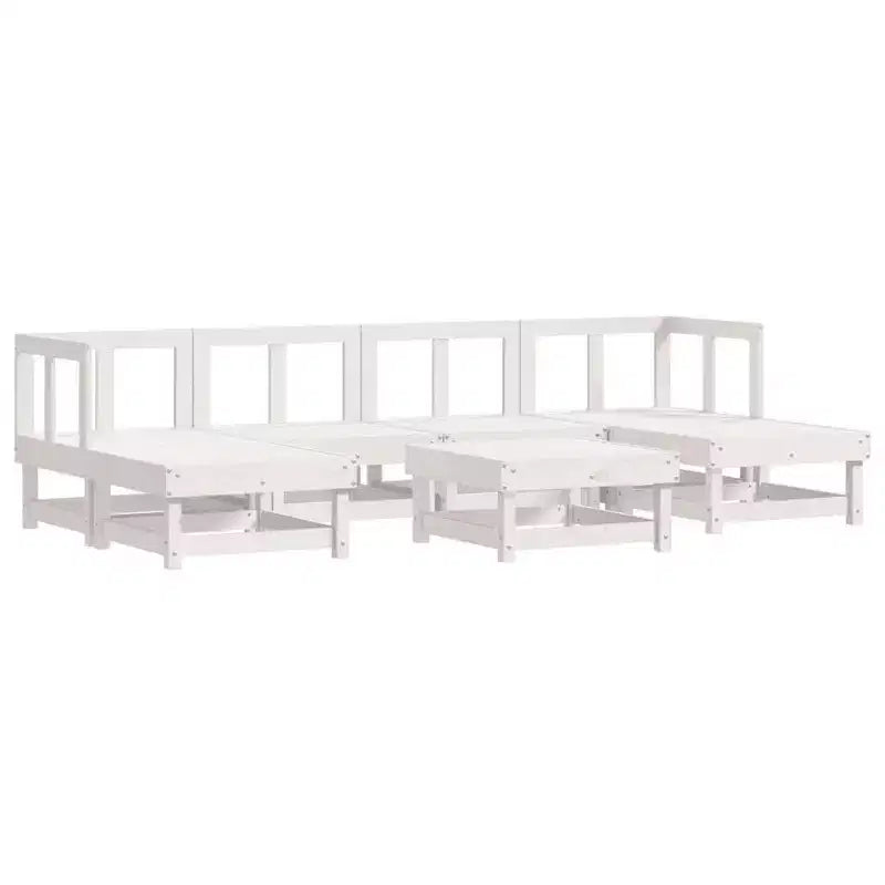 vidaXL Set Lounge da Esterno con Cuscini - Legno Massello Rustico