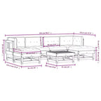 vidaXL Set Lounge da Esterno con Cuscini - Legno Massello Rustico