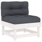 vidaXL Set Lounge da Esterno con Cuscini - Legno Massello Rustico