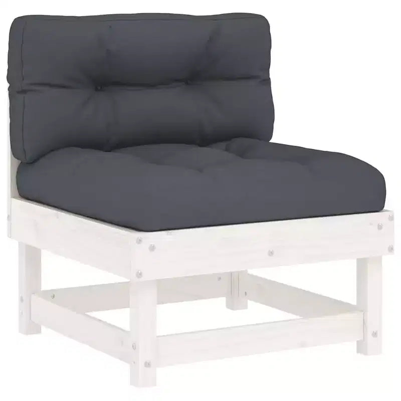 vidaXL Set Lounge da Esterno con Cuscini - Legno Massello Rustico