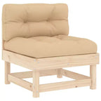 vidaXL Set Lounge da Esterno con Cuscini - Legno Massello Rustico