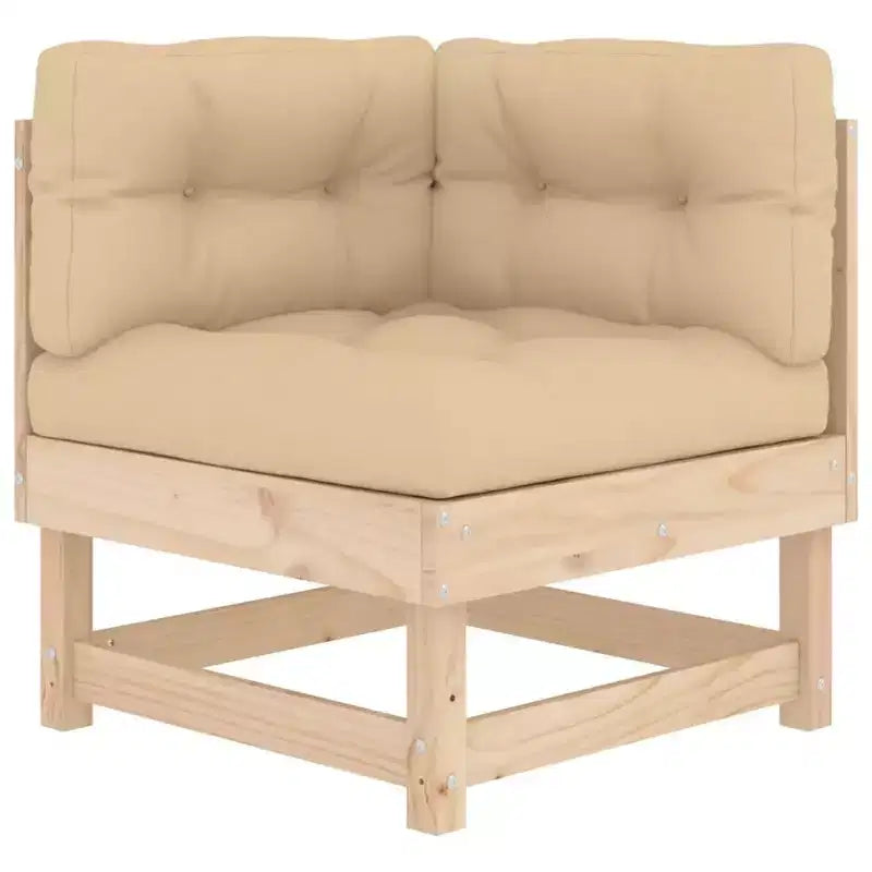 vidaXL Set Lounge da Esterno con Cuscini - Legno Massello Rustico