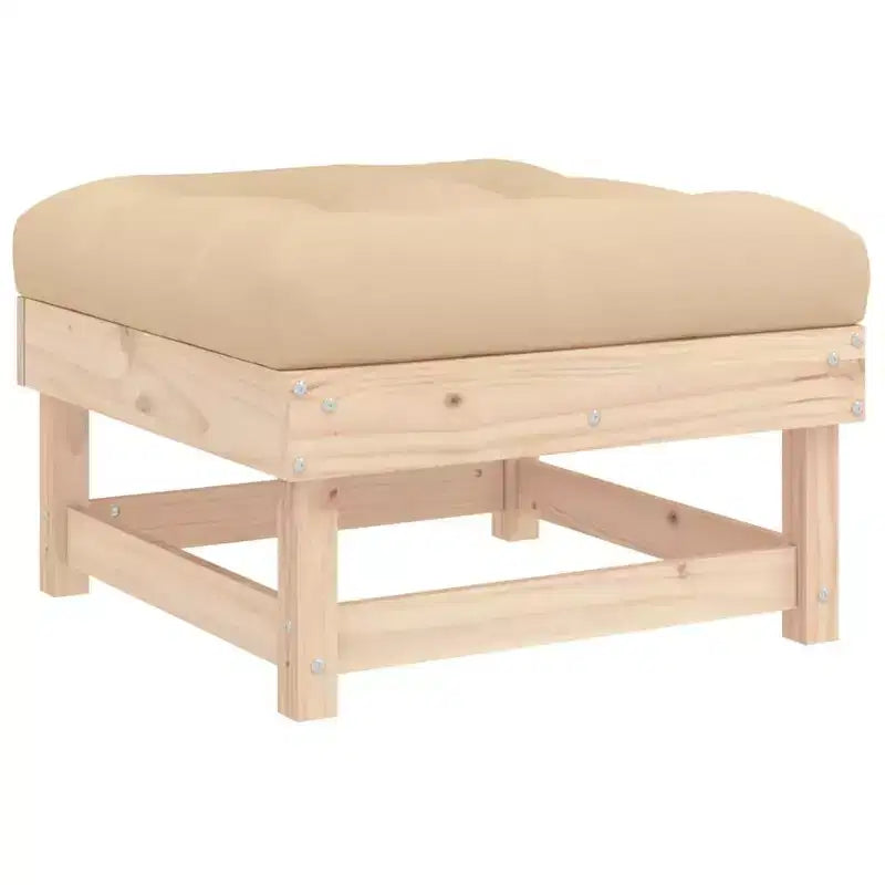 vidaXL Set Lounge da Esterno con Cuscini - Legno Massello Rustico