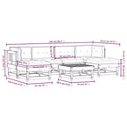 vidaXL Set Lounge da Esterno con Cuscini - Legno Massello Rustico