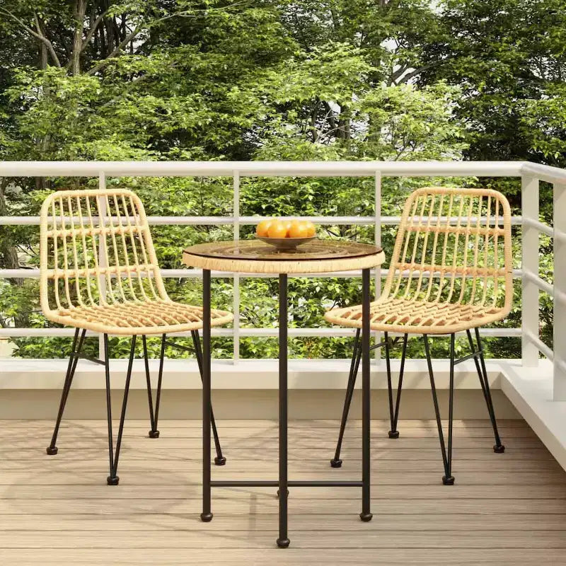 vidaXL Salon de jardin - Résine tressée