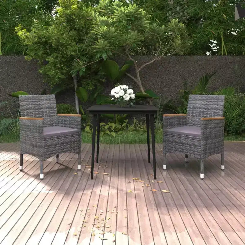 vidaXL Set da pranzo da giardino Tavolo in PE rattan Media Resistente