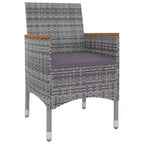 vidaXL Set da pranzo da giardino Tavolo in PE rattan Media Resistente