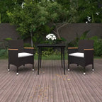 vidaXL Set da pranzo da giardino Tavolo in PE rattan Media Resistente