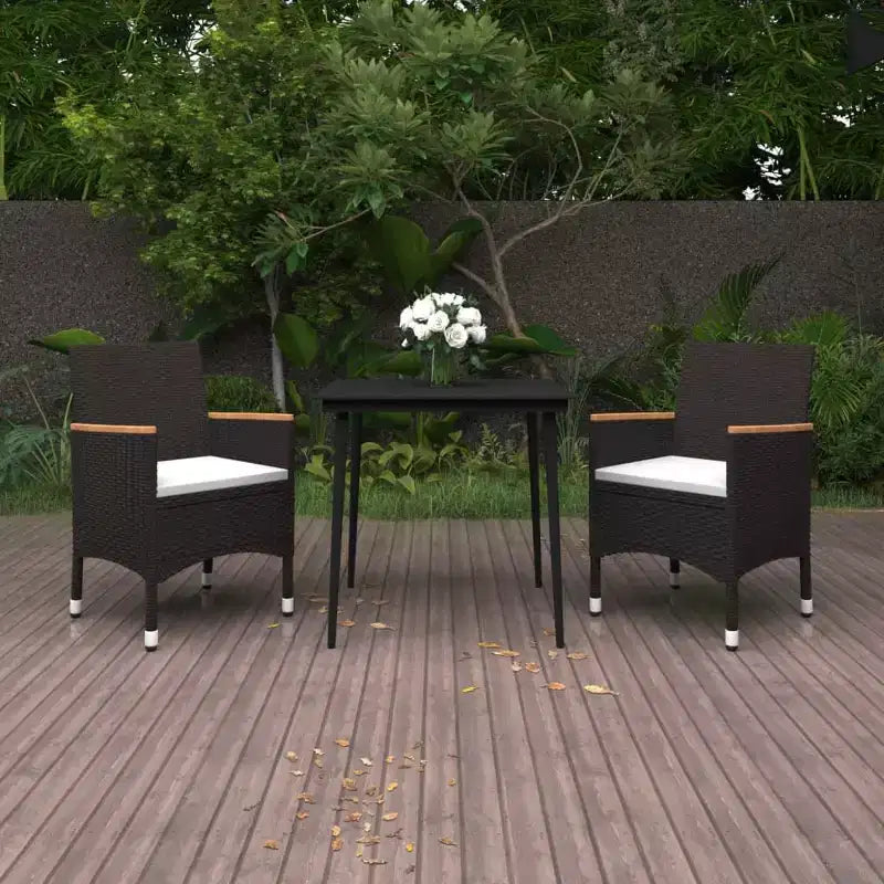 vidaXL Set da pranzo da giardino Tavolo in PE rattan Media Resistente