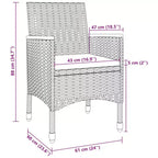 vidaXL Set da pranzo da giardino Tavolo in PE rattan Media Resistente