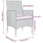 vidaXL Set da pranzo da giardino Tavolo in PE rattan Media Resistente