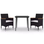 vidaXL Garden Dining Set Table PE rattan Medium Durable