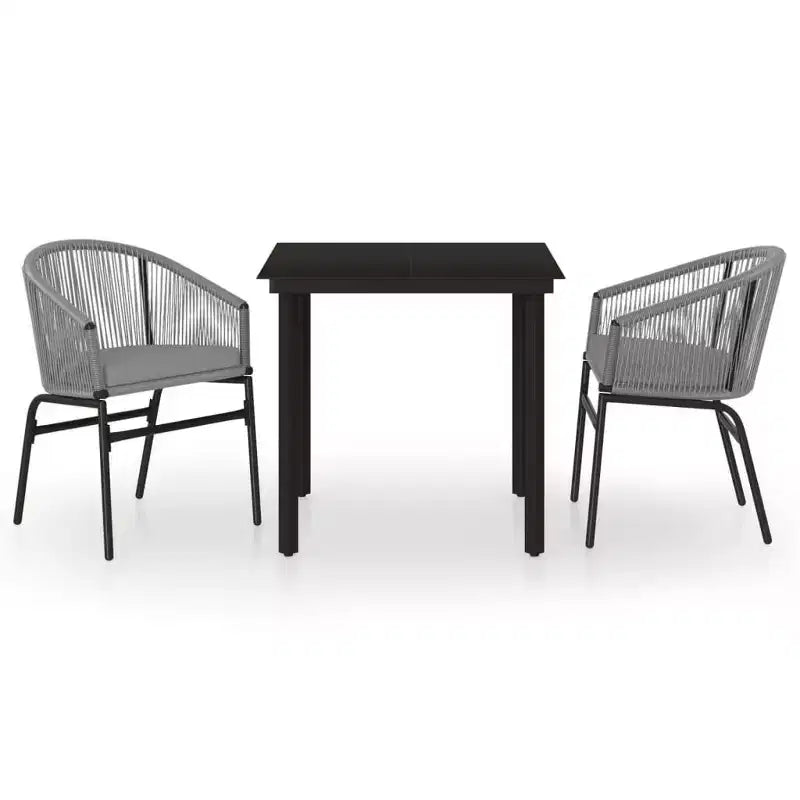 vidaXL Ensemble de salle à manger d'extérieur pour patio, table et chaises de jardin