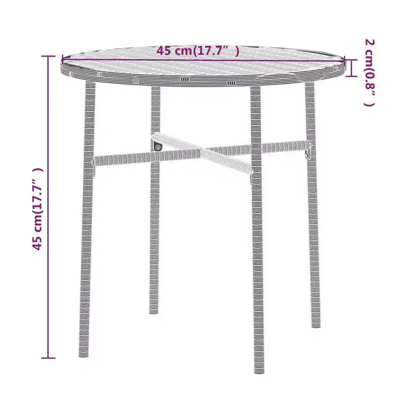 vidaXL Set da pranzo da giardino