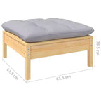 vidaXL Salon de jardin en pin massif avec coussins, multicolore