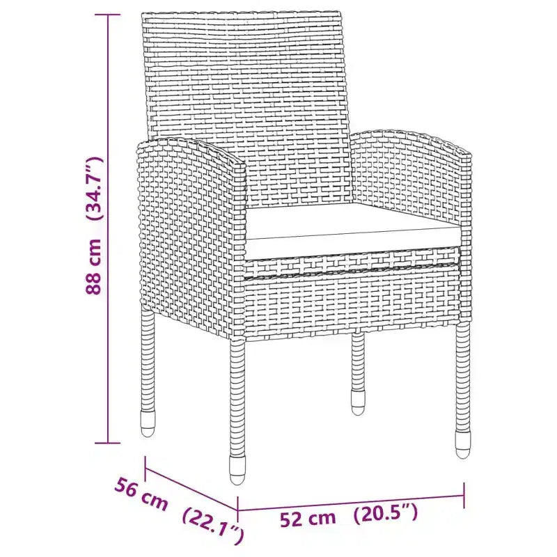 vidaXL Divano da Esterno Divano Sezionale Divano a Due Posti con Cuscini in Poly Rattan
