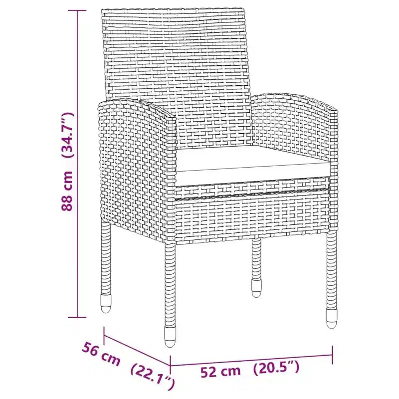 vidaXL Divano da Esterno Divano Sezionale Divano a Due Posti con Cuscini in Poly Rattan