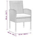 vidaXL Divano da Esterno Divano Sezionale Divano a Due Posti con Cuscini in Poly Rattan