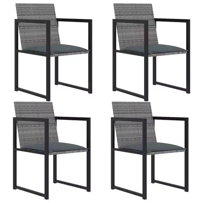 Set da pranzo da patio vidaXL, tavolo e sedie da esterno, set di mobili in polyrattan