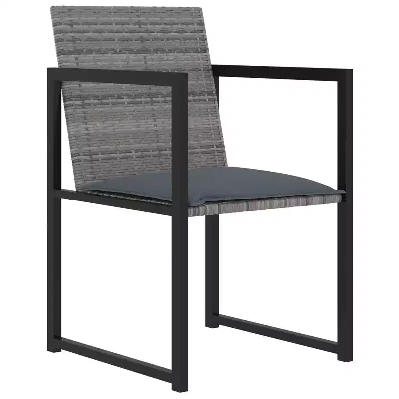 Set da pranzo da patio vidaXL, tavolo e sedie da esterno, set di mobili in polyrattan