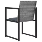Set da pranzo da patio vidaXL, tavolo e sedie da esterno, set di mobili in polyrattan