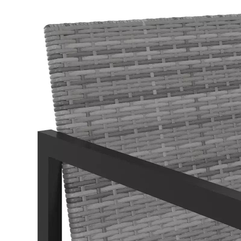 Set da pranzo da patio vidaXL, tavolo e sedie da esterno, set di mobili in polyrattan