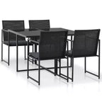 Set da pranzo da patio vidaXL, tavolo e sedie da esterno, set di mobili in polyrattan
