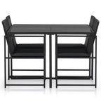 Set da pranzo da patio vidaXL, tavolo e sedie da esterno, set di mobili in polyrattan