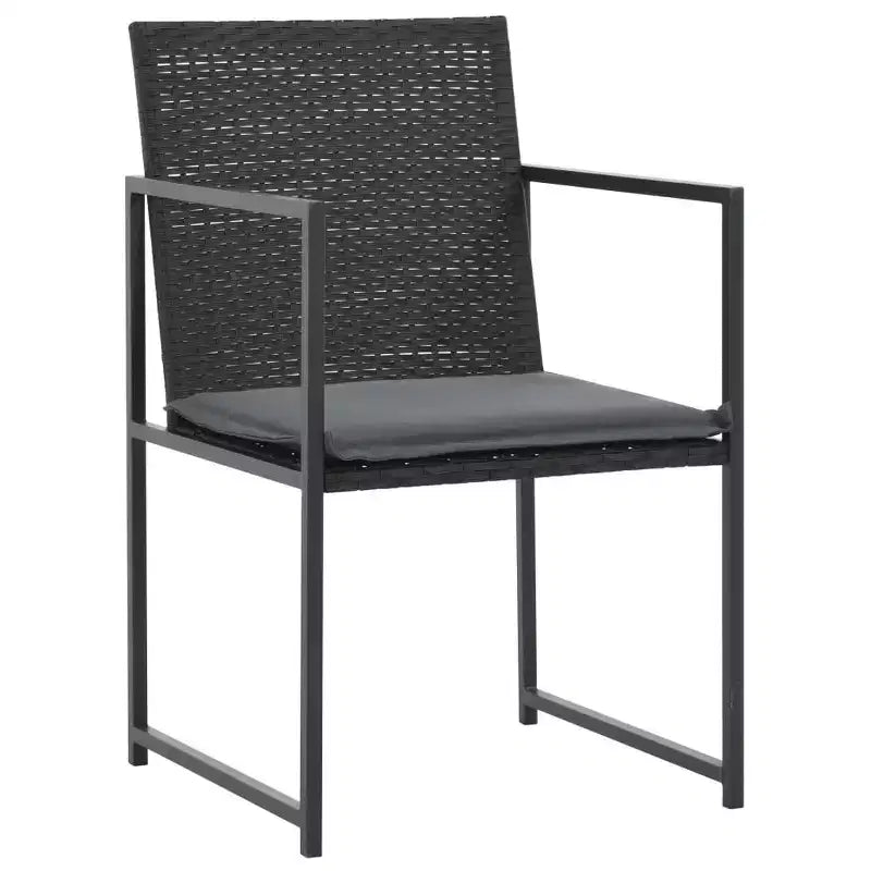 Set da pranzo da patio vidaXL, tavolo e sedie da esterno, set di mobili in polyrattan