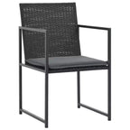 Set da pranzo da patio vidaXL, tavolo e sedie da esterno, set di mobili in polyrattan