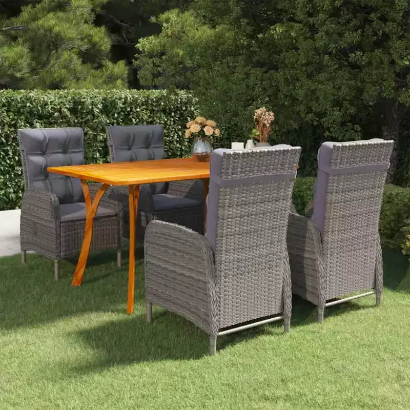 vidaXL Set da pranzo da giardino | Robusto legno di acacia e rattan PE | & Opzioni