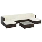 vidaXL Salon de jardin canapé d'extérieur avec table basse résine tressée